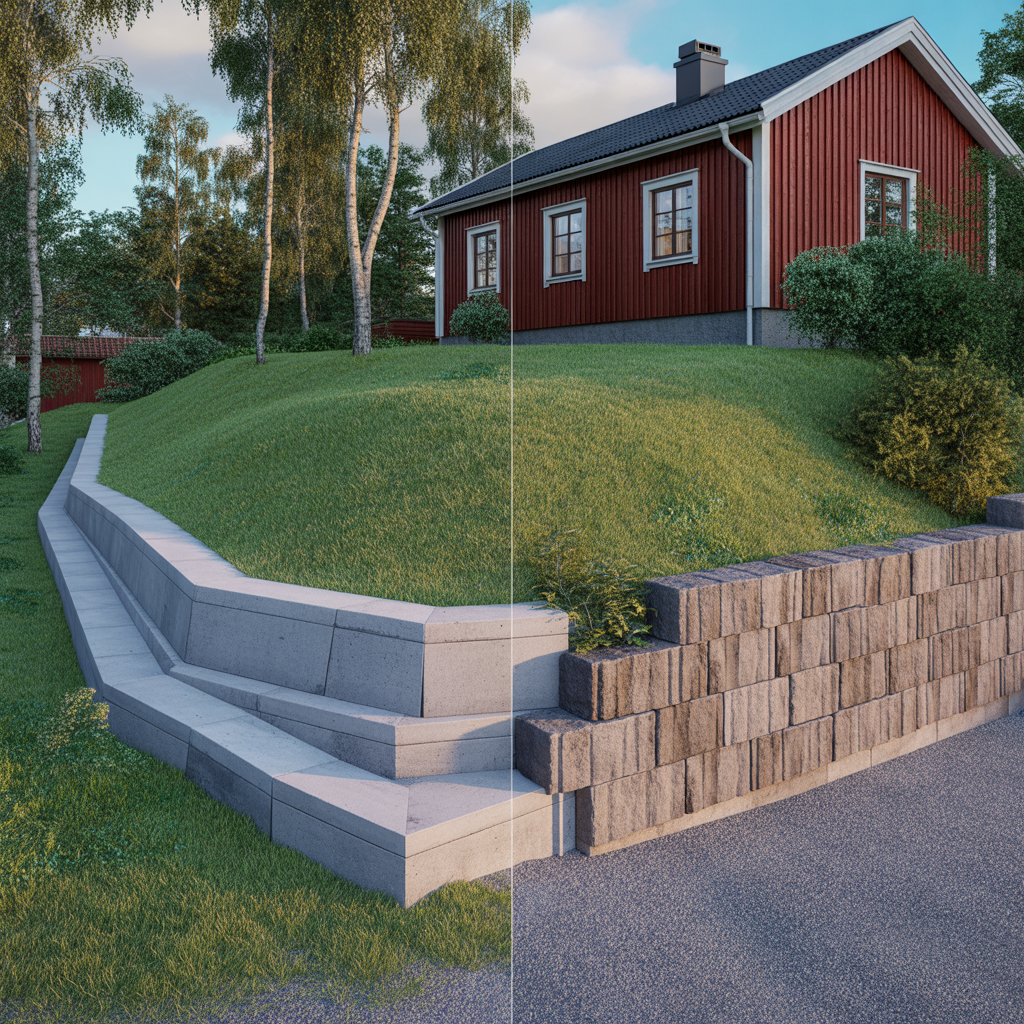 stodmur l stod eller murblock jamforelse av kostnad