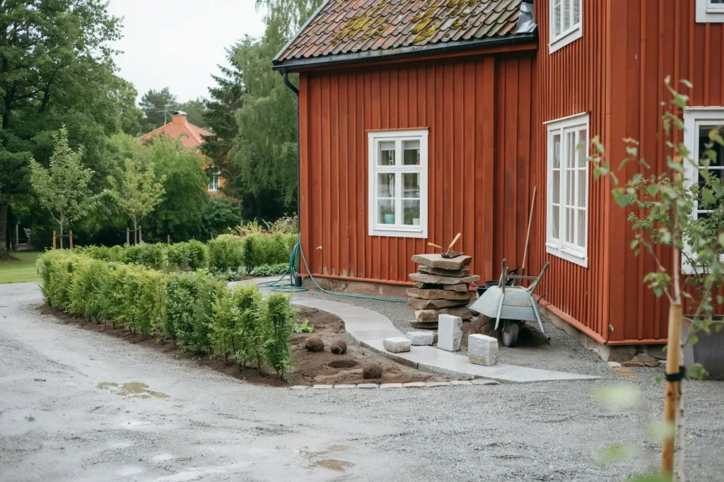 augusti r b sta tiden f r h ck och kantsten s f rbereder du tomten f r en prydlig och l ttsk tt entr