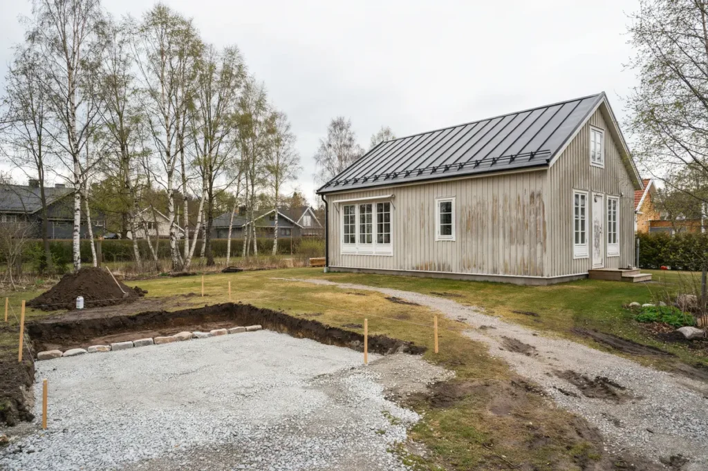 inf r garagebygget s f rbereder du tomten med r tt schakt b rlager och niv er